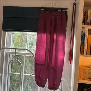 Zara Purple Satin Balloon Pants
